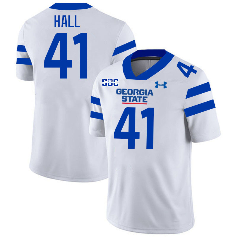 Georgia State Panthers #41 Jayven Hall College Football Jerseys Stitched-White